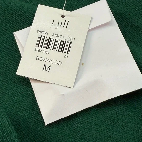 J Jill Boxwood Bejeweled Button Cardigan Sweater Green Cotton Blend Medium NEW - Picture 6 of 11